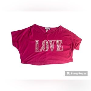 Diamonds Hot pink crop top size L